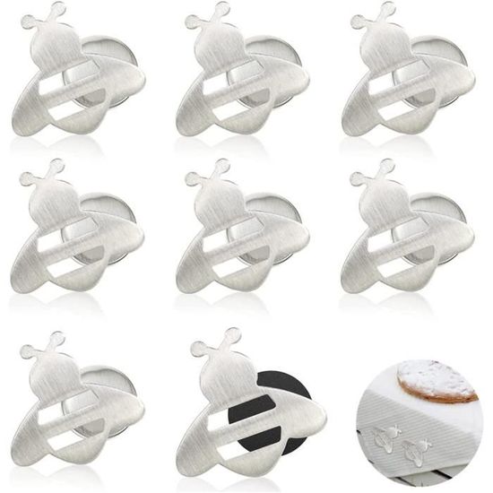 8 Poids Magnétiques Pour Nappe - Forme Abeille En Acier Inoxydable