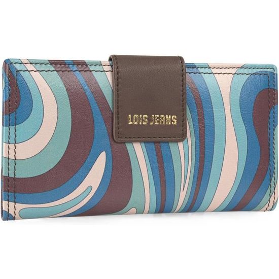 Porte-monnaie Etrier, Porte-monnaie Ligne Rafale Femme En Cuir Noir