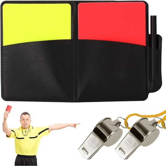Mowang Cartons Arbitre Football,Carton Rouge et Jaune Foot,Sifflet