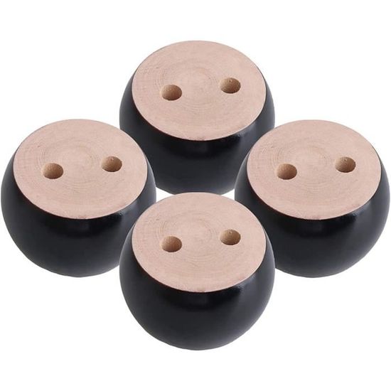 Lot De 4 Pieds Ronds En Bois Pour Meubles - 5,1 Cm De Haut -[S332