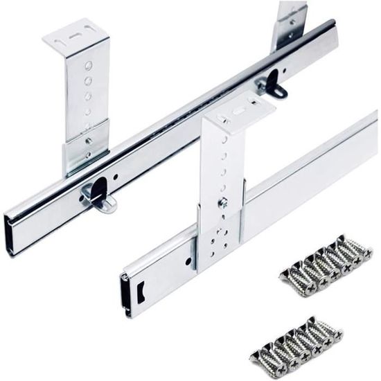 Support Clavier Coulissant - Coulisses Pour Glissière Rail,Stable And Quiet,Adjustable Height,glissières De Guidage,for Keyboard Drawer,Computer