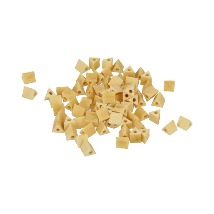 Perle bois triangle 5,3x4,7mm 80 pièces - Artémio Marron