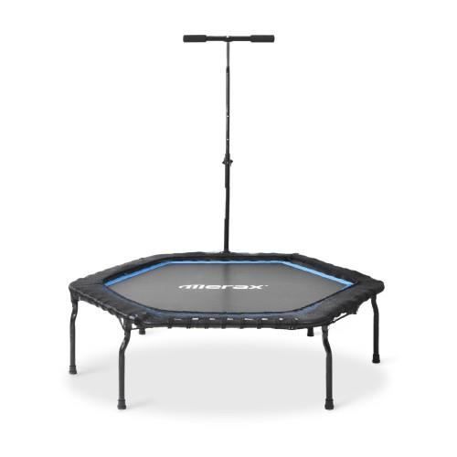 Trampoline de Fitness gymnastique pliable de trampoline d'exercice pour adultes en salle, charge max. 120 kg, Ø 127 cm--BLEU