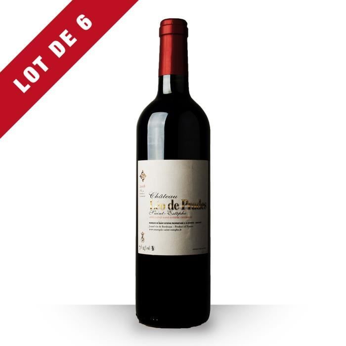 Lot de 6 - Château Léo de Prades Saint-Estèphe Rouge 2008 - 75cl