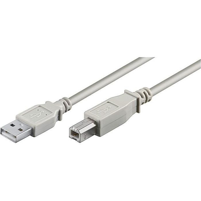 INECK® Câble 3m Imprimante USB 2.0 A Mâle vers USB B Mâle Câble Printer Scanner Imprimante pour Canon MG5750 HP ENVY 4520 HP