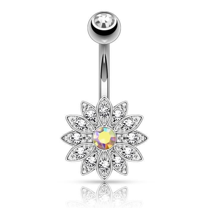 Piercing Nombril Fleur LOUISA multicolore