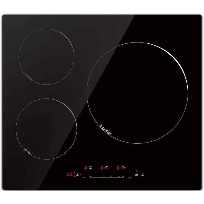 Plaque à Induction, Plaque de Cuisson à Induction Electrique - (6400W, Autarkic, 3 Foyers, 60cm, Encastrable, Intégré, Tactile, A92