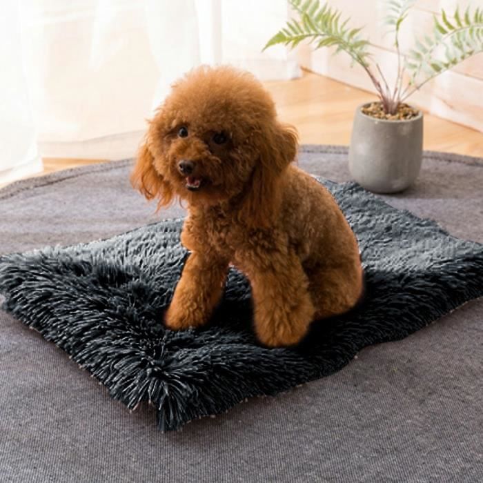 Corbeilles,Hiver chien lit tapis doux polaire animal coussin maison chaud chiot chat couchage lit couverture - Type Dark Gray-L