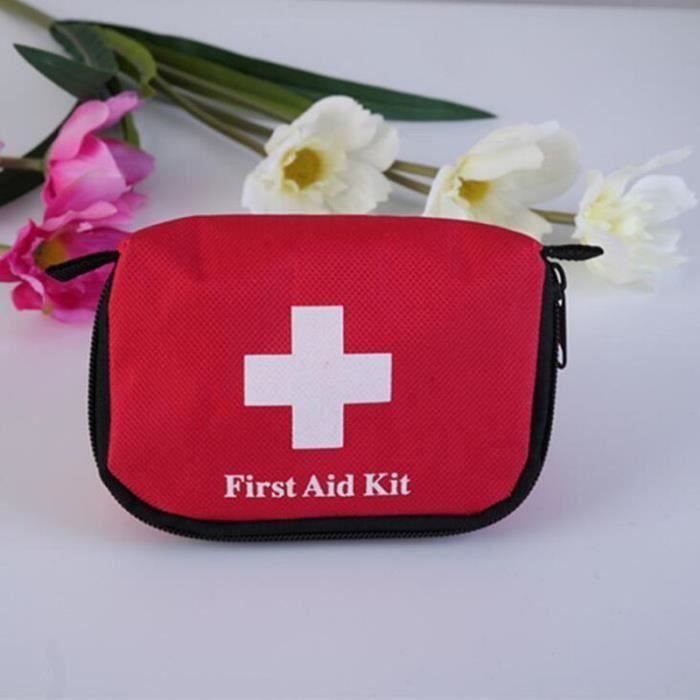 1lot trousses de premier soin d'urgence secours médicale pour camping sport randonnée safty traitement en voiture G0330