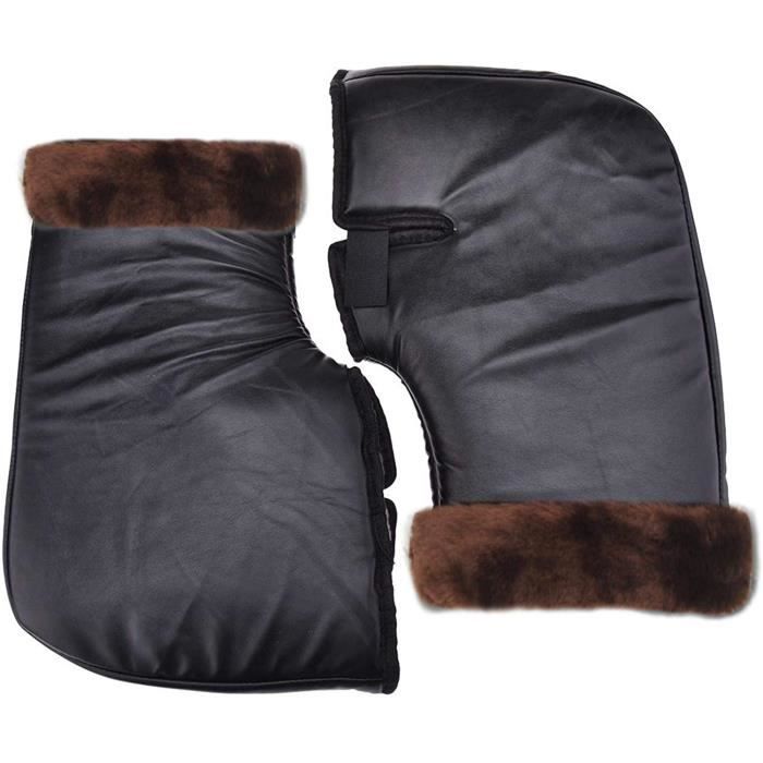 Gants De Moto Hiver, Une Paire De Gants Imperméables Pour Poignées De Moto,Manchons Scooter Gant Chaud De Protection Coupe-Vent A77