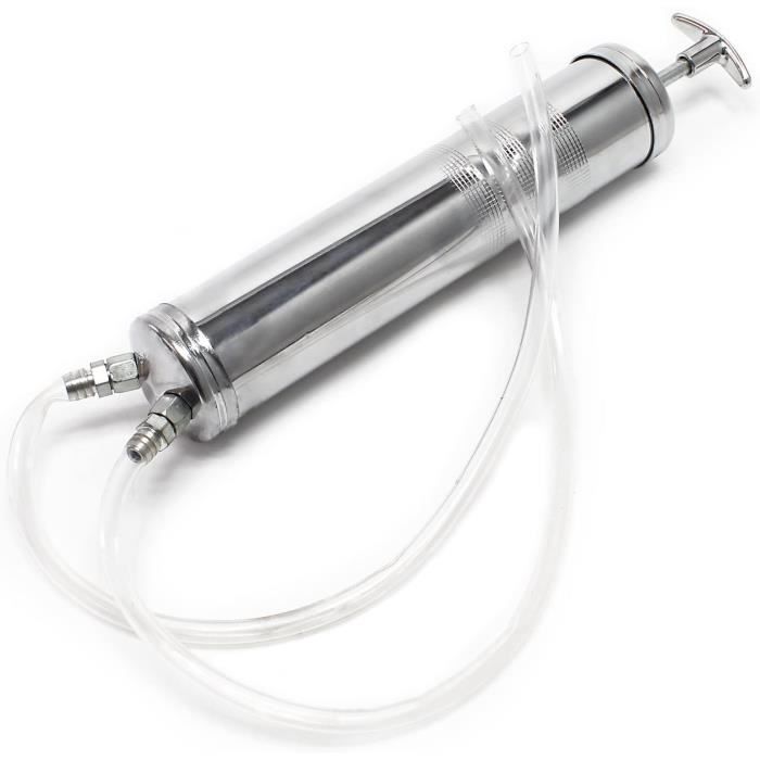WilTec Pompe vidange d'huille 500ml avec 50cm Tuyau Pompe d'aspiration Pompe d'évacuation seringue,564