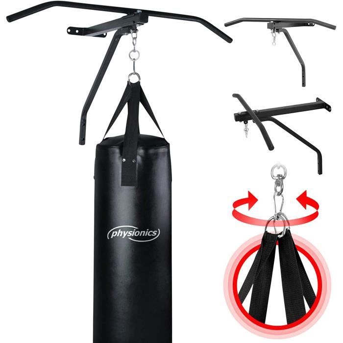 DIP STATION onicsreg Sac de Frappe avec Barre de Traction Sac OslashxH 28x83cm 4 Bandes Solides Barre en Acier 83 cm de Lar59