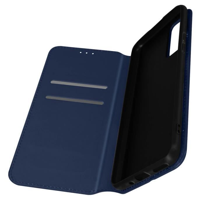 Housse Oppo Find X5 Pro Portefeuille Fonction Support Vidéo bleu nuit