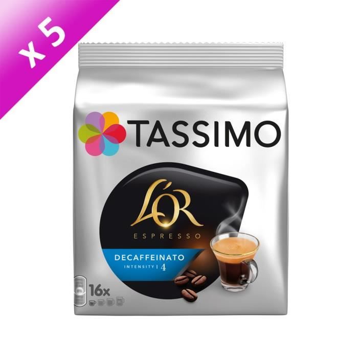 Lot de 5 - Tassimo L'OR Decafeinatto x16