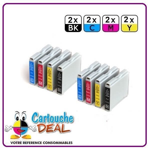 Lot 8 Cartouches générique compatible BROTHER LC970 LC1000