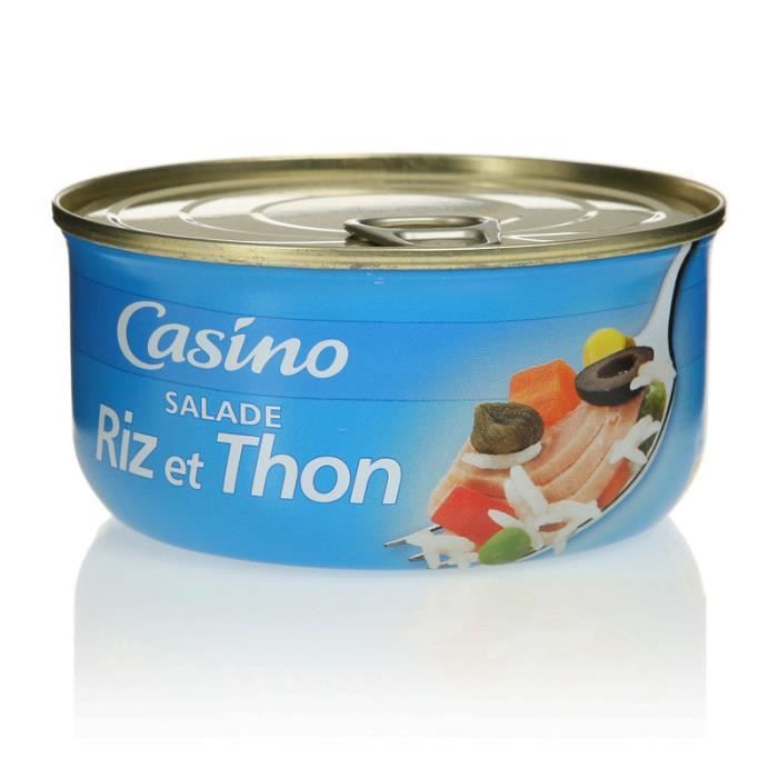 Salade riz au thon 250g - Ingédients : légumes: 50% de légumes verts, carottes coupées, navets coupés