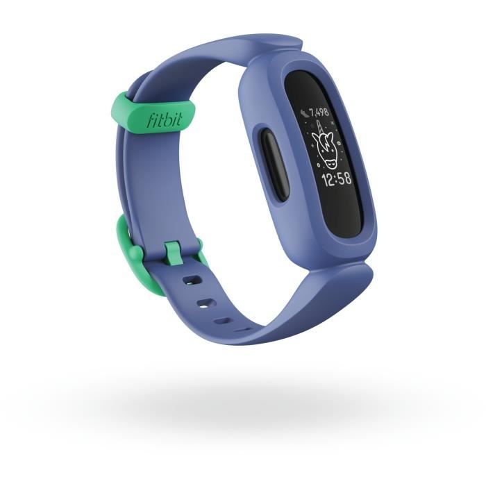 FITBIT Ace 3 - Bracelet connecté enfant - Bleu cosmique - Vert astral