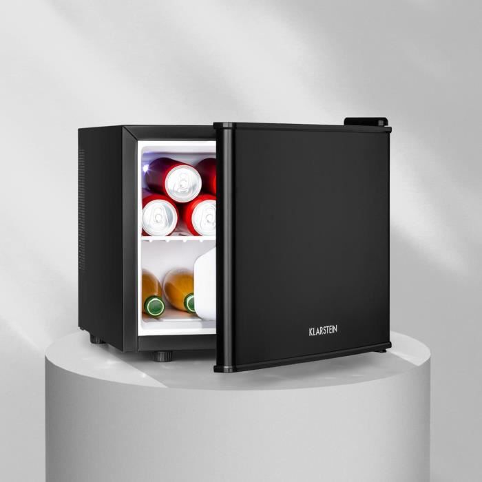 Mini frigo de chambre - Klarstein - petit frigo sans freezer - 17 l - petit frigot cosmetique - mini refrigerateur bar - noir