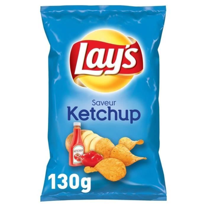 LAY'S - Chips Ketchup Le 130G - Lot De 4