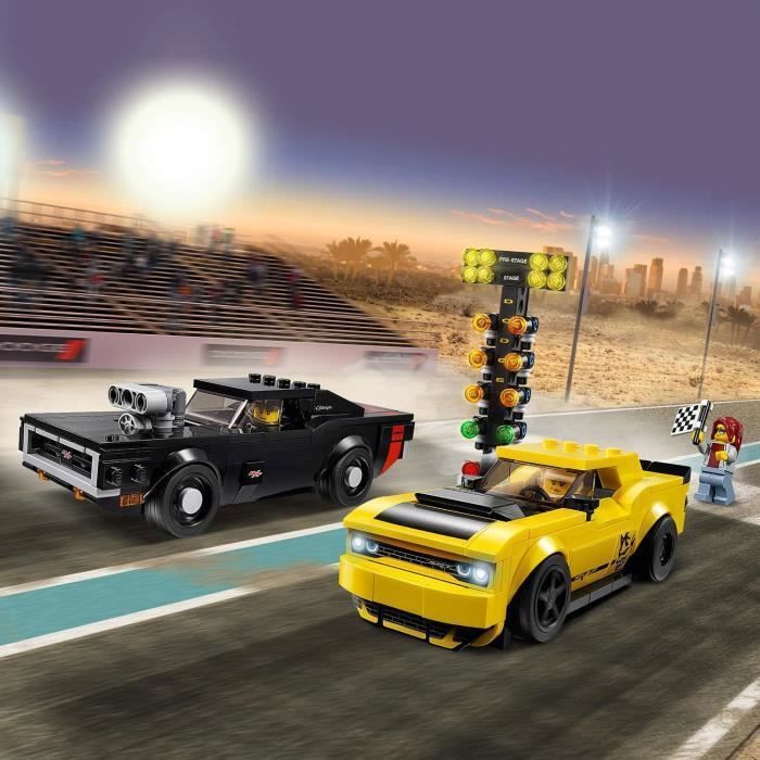 LEGO Speed Champions - Dodge Challenger SRT Demon 2018 et Dodge Charger R/T 1970 - 75893 - Jeu de construction