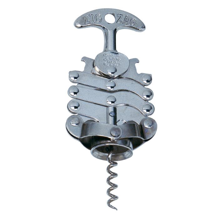 TIRE BOUCHON ZIG ZAG NEURE Argent
