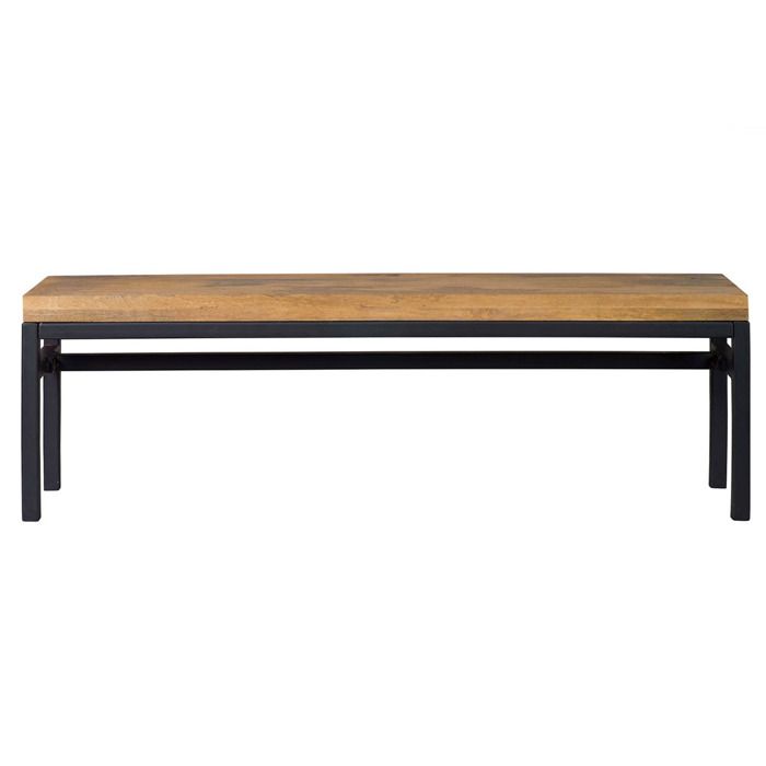 Miliboo - Banc industriel bois et métal 140 cm YPSTER