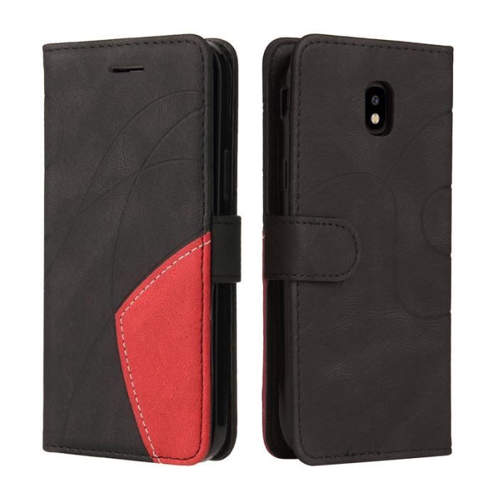 pour Samsung Galaxy J5 2017 SM-J530F 5.2- noir PU Cuir Magnétique Flip Stand Protecteur Etui Housse Style rétro givré KTJPMI