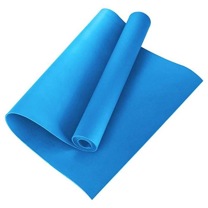 Tapis de Yoga Antidérapant, Epais, Ecologique et Non Toxique . Un Tapis Yoga Parfait pour Sport au Sol, Gym et Fitness - bleu