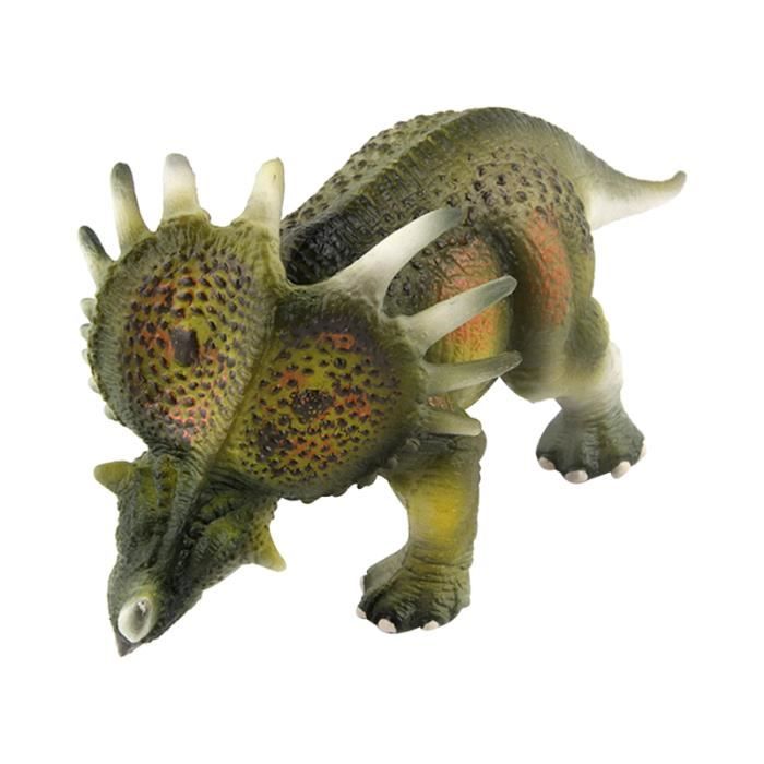 1 pc Artificiel Styracosaurus Modèle En Plastique Dinosaure Cadeau D'anniversaire pour Enfants Garçons (Vert) JOUET DE BAIN