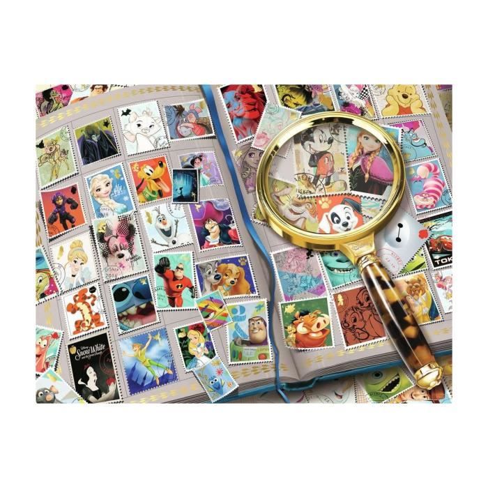 Puzzle Adulte : Timbre Mickey Roi Lion Winnie l'Ourson 2000 Pieces - Collection Dessin Anime Tic Tac Peter Pan - Ravensburger