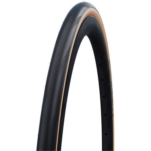 Pneu vélo - ROUTE - SCHWALBE - ONE HS462 PERFORMANCE LINE - 700x25C (25-622) - Noir beige - TUBELESS EASY