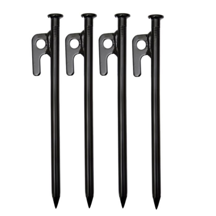 4 PièCes SéRies Paquet de 30 Cm de Piquets de Tente en Acier Robuste Multi-Usages Piquets de Bâche Piquets de Camping pour Auvent e