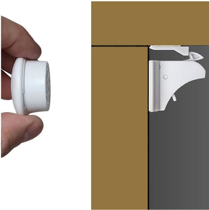 Sécurité Bébé Placard Bloque Porte (12 serrures + 3 Clés) Tiroir Armoires Verrous Magnétique Cabinet de sécurité