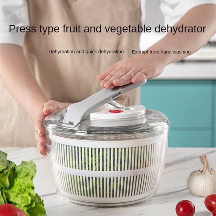 Essoreuse à Salade Essoreuse à Laitue Manuelle pour la PréParation des  LéGumes, Pompe à 1Main Essoreuse à Fruits SèChe-Linge