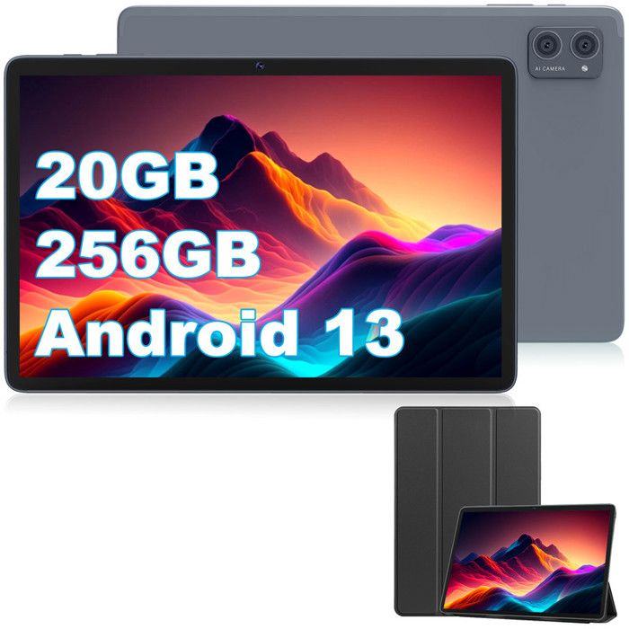 Tablette 10.1 – Android 13 – 14 Go RAM – 256 Go ROM – WiFi 6 – HD 1920×1200