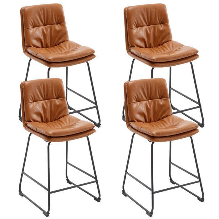 Chaise De Bar En Velours Doré Forme Coquillage (lot De 2) HAWAI | Tabourets De Bar / Chaises De