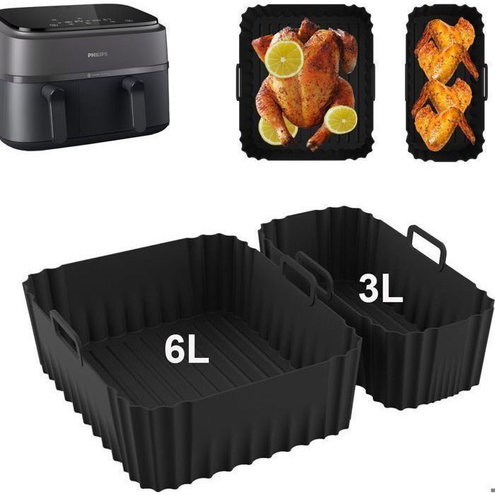2 Paquet Moule Air Fryer Pour Ninja Foodi AF400EU AF300EU