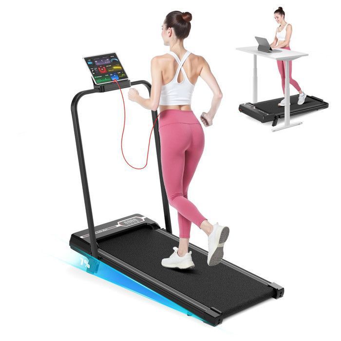 Tapis De Course 3 En 1 Marche/Jogging Inclinable - Compact Pour Maison/Bureau, 120 Kg Max, 2.5 CH