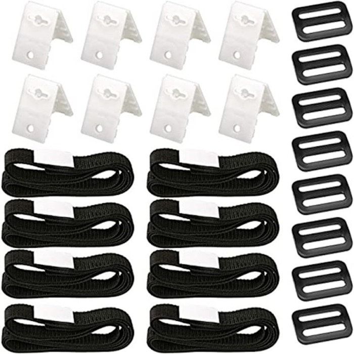 Fitarc Kit De 4 Accessoires Pour Machine à Câble – Barre V, Double D, Corde Triceps, Barre Droite, Poignées Antidérapantes (Orange)
