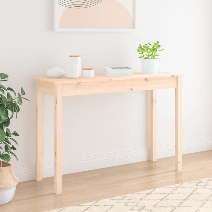 CHIC Table console/Table dentrée - GKK - AVEC Dessus robuste 110x40x75 cm Bois massif de pin @892