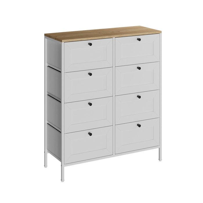Commode Belaro 80x95cm avec 8 tiroirs Blanc Vicco 51893 Commode Belaro 80x95cm avec 8 tiroirs Blanc Vicco 51893