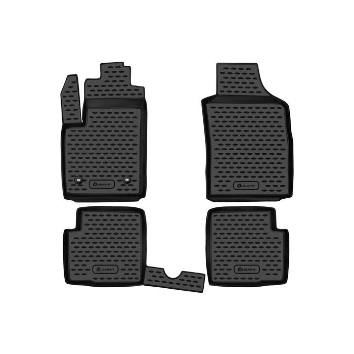 Tapis De Sol Voiture Pour Fiat 500e 2020-2024 - Imperméable, Antidérapant, Couleur Noir Et Bleu - 6