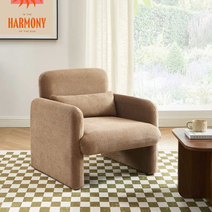 Fauteuil OMA tissu marron Fauteuil OMA tissu marron
