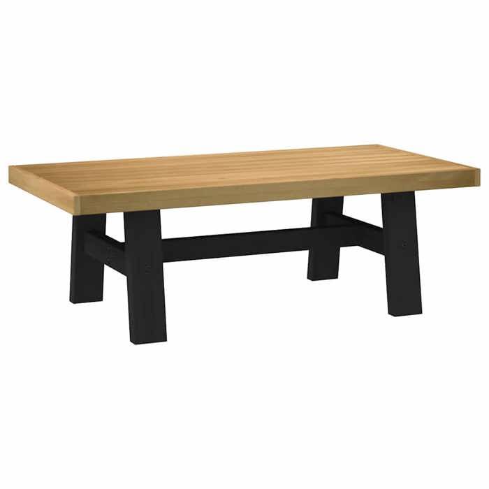 Table basse campagne rustique naturel en pin massif 120 x 60 x 40 cm table dappoint pour salon et séjour