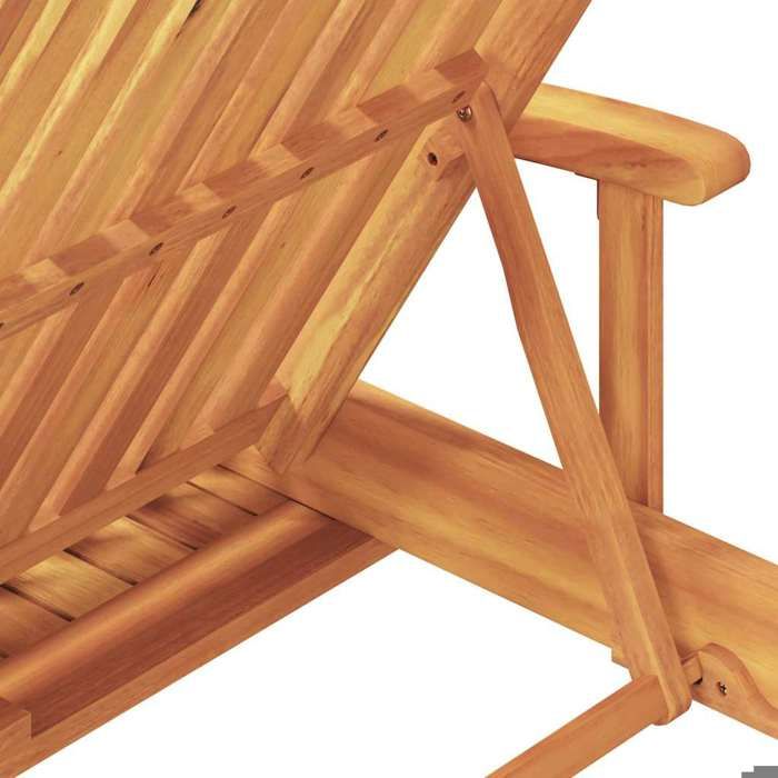 Sale 2026 Transat 2 pcs - BURKE - Lit de repos double - Beige 200x67x84cm Bois dacacia massif Cc142
