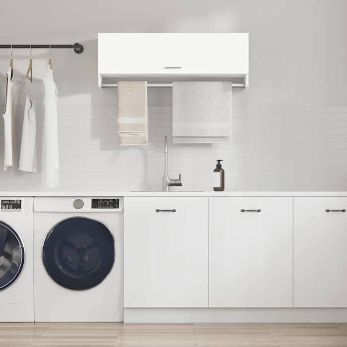 Seasonal SaleSuport vêtements 1 PC - SWEETY - Garde-robe moderne - blanc 100x325x35cm - bois dingénierie523590 Seasonal SaleSuport vêtements 1 PC - SWEETY - Garde-robe moderne - blanc 100x325x35cm - bois dingénierie523590