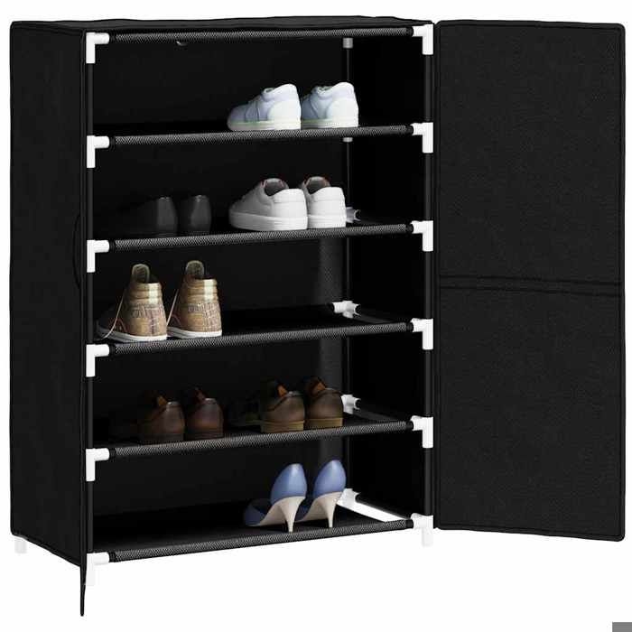 2026 dété®Cabinet Entrée Noir - Armoire à chaussures - style minimaliste - noir - 60x28x90cm Tissu 394 91677021