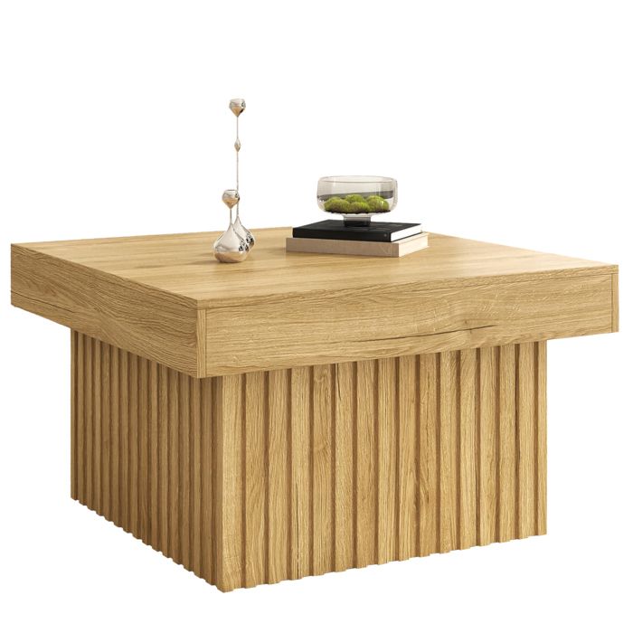 Table basse bois élégante 79cm plateau PB et base MDF design moderne robuste et polyvalente pour salon salle à manger et bureau Table basse bois élégante 79cm plateau PB et base MDF design moderne robuste et polyvalente pour salon salle à manger et bureau
