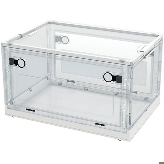 Bacs de rangement pliables avec couvercles 40 litres - Grands bacs de rangement en plastique - Pour la maison/chambre/cuisine