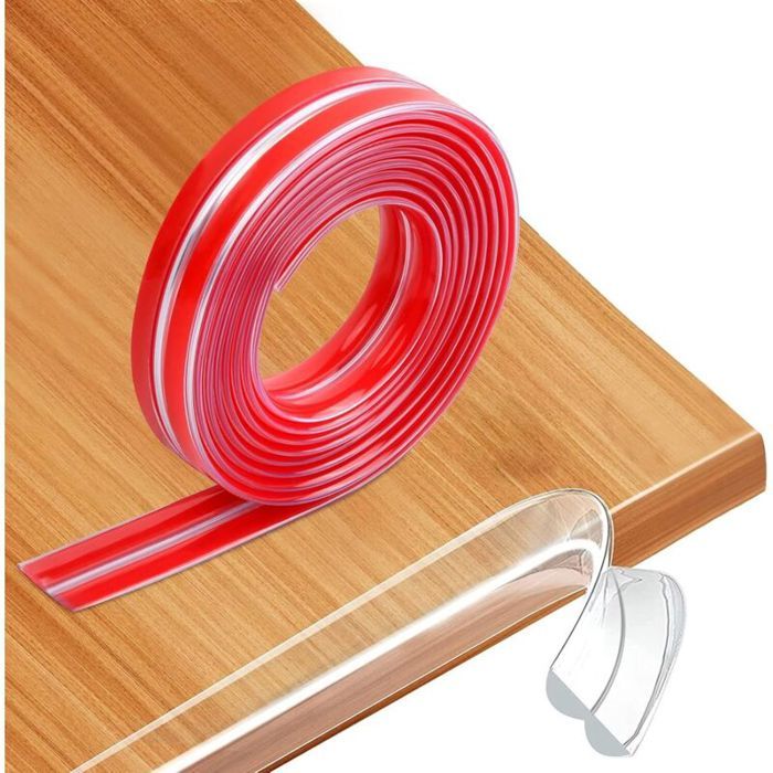 Bande de protection bords/angles meuble - OKZ - Standard - PVC transparent - Pré-adhésive - 6 m